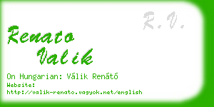 renato valik business card