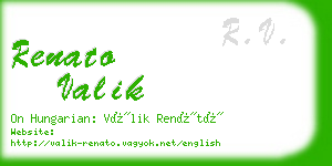 renato valik business card